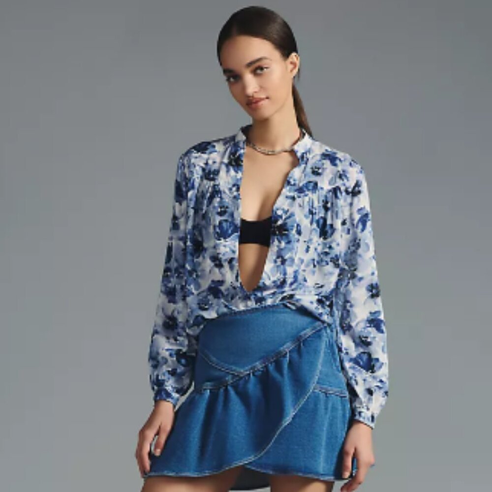 Cloth & Stone Shirred Shirt